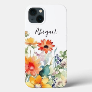 Personalisierte farbenfrohe Wildblumen Lebhafte Bl Case-Mate iPhone Hülle