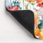 Personalisierte farbenfrohe Wildblumen Lebhafte Bl Mousepad (Ecke)