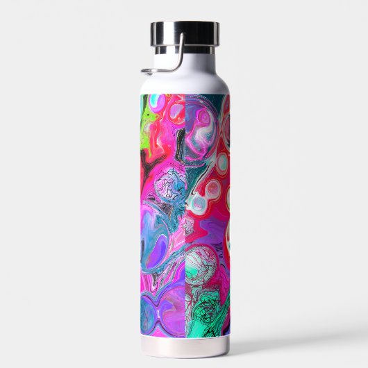 Personalisierte farbenfrohe Wirbel Marmorwasser Ku Trinkflasche (Rechts)