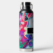Personalisierte farbenfrohe Wirbel Marmorwasser Ku Trinkflasche (Vorderseite)