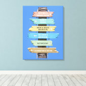 Personalisierte Farbenprägung des rustikalen Stran Leinwanddruck (Insitu (Holzboden))