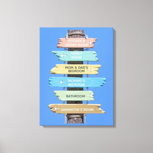 Personalisierte Farbenprägung des rustikalen Stran Leinwanddruck (Vorderseite)