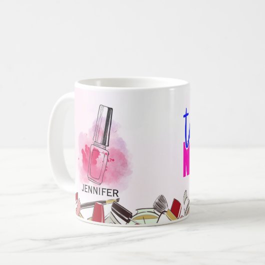 Personalisierte Farbenprägung völlig genagelt IT T Kaffeetasse (Vorderseite Links)