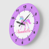 Personalisierte Farbenspiel Große Wanduhr (Winkel)