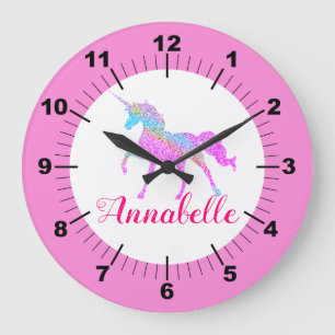 Personalisierte Farbenspiel Große Wanduhr