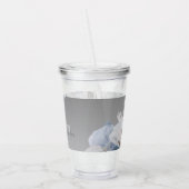 Personalisierte Farbflora-Monogramm Acryltrinkbecher (Links)