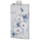 Personalisierte Farbflora-Monogramm Flachmann (Links)