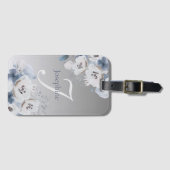 Personalisierte Farbflora-Monogramm Gepäckanhänger (Vorderseite (Horizontal))