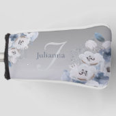 Personalisierte Farbflora-Monogramm Golf Headcover (Vorderseite)