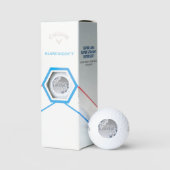 Personalisierte Farbflora-Monogramm Golfball (Verpackung)