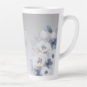 Personalisierte Farbflora-Monogramm Milchtasse (Rechts)
