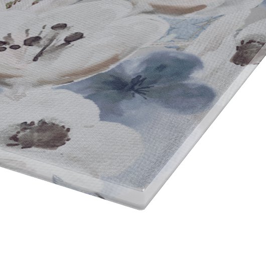 Personalisierte Farbflora-Monogramm Schneidebrett (Ecke)