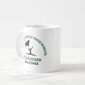 Personalisierte Farbgarde der Green High School Kaffeetasse (Vorderseite Links)