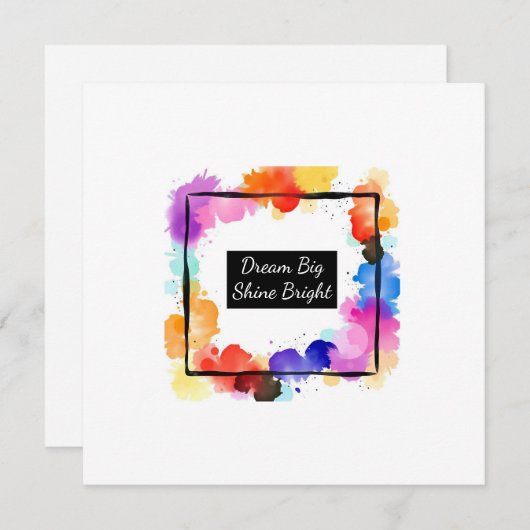 Personalisierte Farbgestaltung Zitat Wand Kunst |  Einladung (Vorne/Hinten)