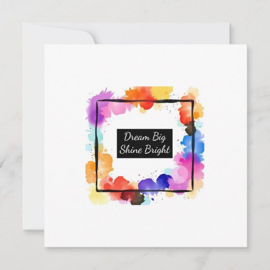 Personalisierte Farbgestaltung Zitat Wand Kunst | Einladung (Vorderseite)