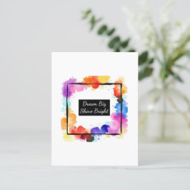 Personalisierte Farbgestaltung Zitat Wand Kunst |  Postkarte