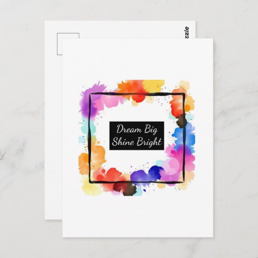 Personalisierte Farbgestaltung Zitat Wand Kunst |  Postkarte (Vorne/Hinten)