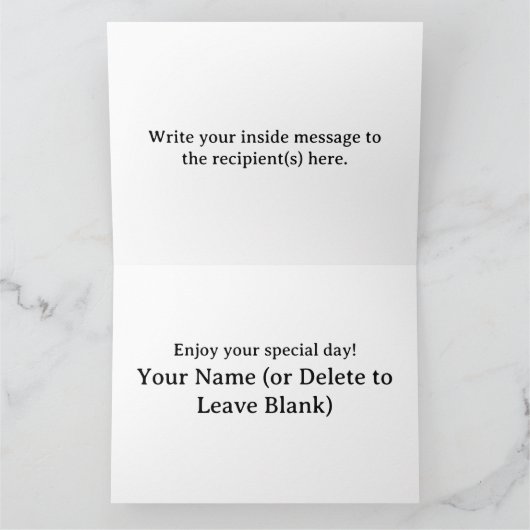 Personalisierte Farbgrüßkarte (23) Karte (Innenseite)