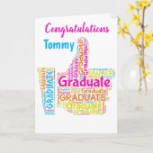 Personalisierte Farbige Abschluss Grußkarte Karte (Gelbe Blume)