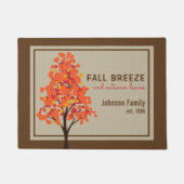 Personalisierte farbige Blätter fallen Fußmatte (Vorderseite)