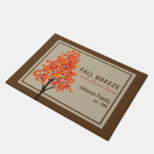 Personalisierte farbige Blätter fallen Fußmatte (Schrägansicht)