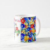 Personalisierte farbige Blume Kinder Kaffeetasse (VorderseiteRechts)