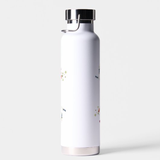 Personalisierte farbige Blume Trinkflasche (Rechts)