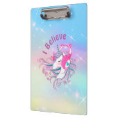 Personalisierte Farbige Einhorn Niedliche Zwischen Klemmbrett (Links)