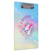 Personalisierte Farbige Einhorn Niedliche Zwischen Klemmbrett (Rechts)