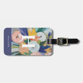 Personalisierte farbige Florale Gepäckanhänger (Vorderseite horizontal)