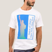 Personalisierte farbige Freiheitsstatue New York T-Shirt (Vorderseite)