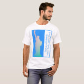 Personalisierte farbige Freiheitsstatue New York T-Shirt (Vorne ganz)