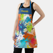 Personalisierte farbige Künstlerin Paint Splash Schürze (InSitu)