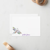 Personalisierte farbige Libelle Mitteilungskarte (Vorderseite/Rückseite Beispiel)