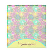 Personalisierte farbige Mandalase Notizblock (Vorderseite)