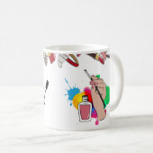 Personalisierte farbige Nagel-Boss-Tech-Tasse Kaffeetasse (VorderseiteRechts)