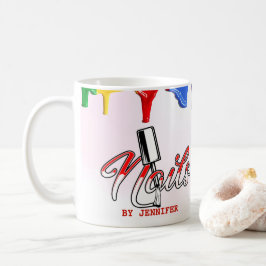 Personalisierte farbige Nail-Tech-Tasse Kaffeetasse