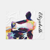 Personalisierte Farbige Pop Kunstgalerie Fleecedecke (Vorderseite (Horizontal))