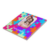 Personalisierte, farbige Puppe Fliese (Seite)