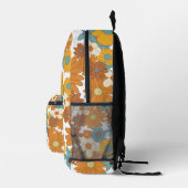 Personalisierte Farbige Retro-Blume Bedruckter Rucksack (Rechts)