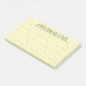 Personalisierte farbige Schulmaterialien-Muster Post-it Klebezettel (angewinkelt)