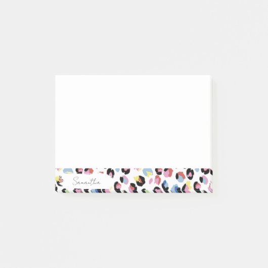 Personalisierte Farbige Tierdruckhinweise Post-it Klebezettel (Vorderseite)