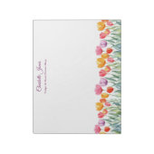 Personalisierte farbige Tulips Business Notepad Notizblock (Rotiert)
