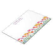 Personalisierte farbige Tulips Business Notepad Notizblock (angewinkelt)