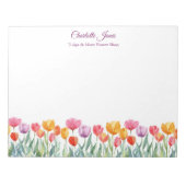 Personalisierte farbige Tulips Business Notepad Notizblock (Vorderseite)