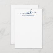 Personalisierte Farbinitialen und Mitteilungskarte (Vorne/Hinten)