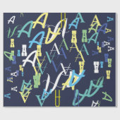 personalisierte Farbkindermuster Geschenkpapier (Flach)