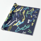 personalisierte Farbkindermuster Geschenkpapier (Ungerollt)