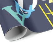 personalisierte Farbkindermuster Geschenkpapier (Rolleneckpunkt)