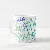 Personalisierte Farbnamen Kaffeemarke Tasse (Vorderseite Links)